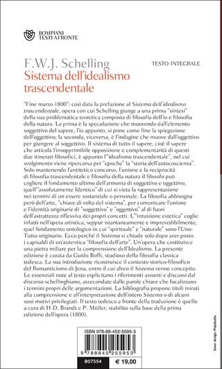 Sistema dell'idealismo trascendentale. Testo tedesco a fronte - Friedrich W. Schelling - Libro Bompiani 2006, Testi a fronte | Libraccio.it