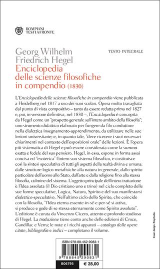 Enciclopedia delle scienze filosofiche. Testo tedesco a fronte. Ediz. integrale - Friedrich Hegel - Libro Bompiani 2000, Testi a fronte | Libraccio.it