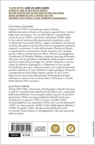 L'età della ragione - Jean-Paul Sartre - Libro Bompiani 2017, Tascabili narrativa | Libraccio.it