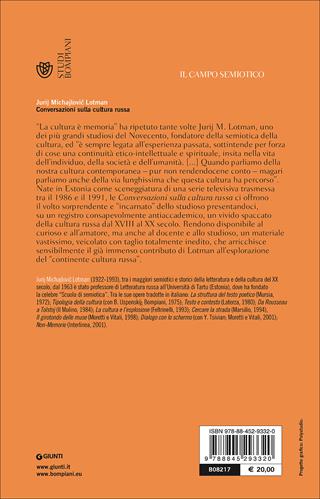 Conversazioni sulla cultura russa - Jurij Mihajlovic Lotman - Libro Bompiani 2017, Studi Bompiani | Libraccio.it