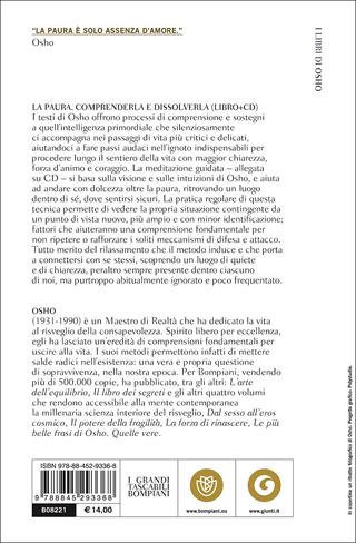 La paura. Comprenderla e dissolverla. Con CD-Audio - Osho - Libro Bompiani 2017, Tascabili. Saggi | Libraccio.it