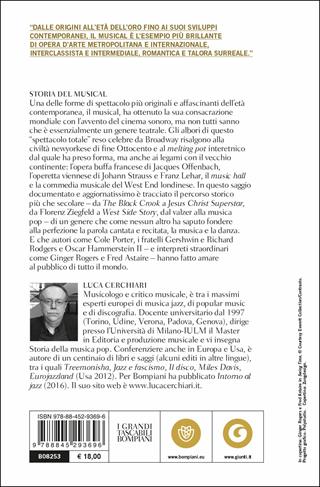 Storia del musical. Teatro e cinema da Offenbach alla musica pop - Luca Cerchiari - Libro Bompiani 2017, Tascabili | Libraccio.it
