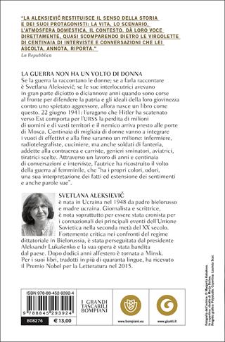 La guerra non ha un volto di donna. L'epopea delle donne sovietiche nella seconda guerra mondiale - Svetlana Aleksievic - Libro Bompiani 2017, Tascabili. Saggi | Libraccio.it