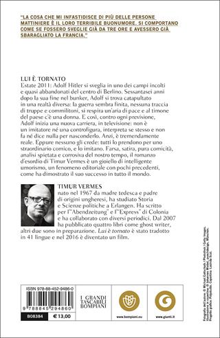 Lui è tornato - Timur Vermes - Libro Bompiani 2017, Tascabili narrativa | Libraccio.it