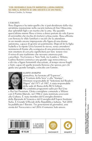 L'eredità - Ludina Barzini - Libro Bompiani 2019, Tascabili narrativa | Libraccio.it