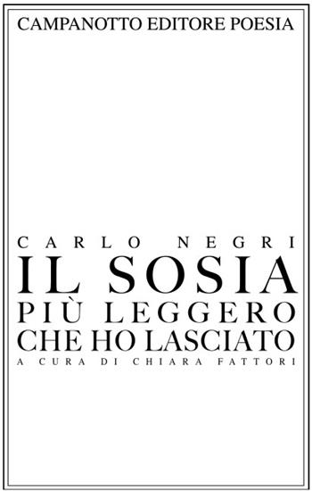 Il sosia più leggero che ho lasciato - Carlo Negri - Libro Campanotto 2024 | Libraccio.it