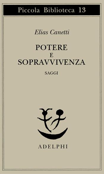 Potere e sopravvivenza. Saggi - Elias Canetti - Libro Adelphi 1974, Piccola biblioteca Adelphi | Libraccio.it