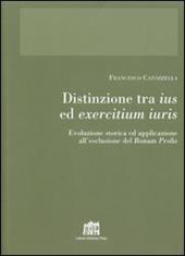 Distinzione tra ius ed exercitium iuris. Evoluzione storica ed applicazione all'esclusione del bonum prolis