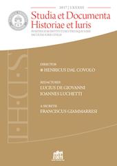 Studia et documenta historiae et iuris (2017). Vol. 83