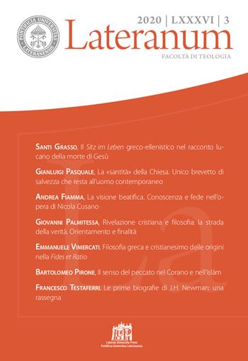 Lateranum (2020). Vol. 3  - Libro Lateran University Press 2021, Lateranum. Nuova serie monographica | Libraccio.it