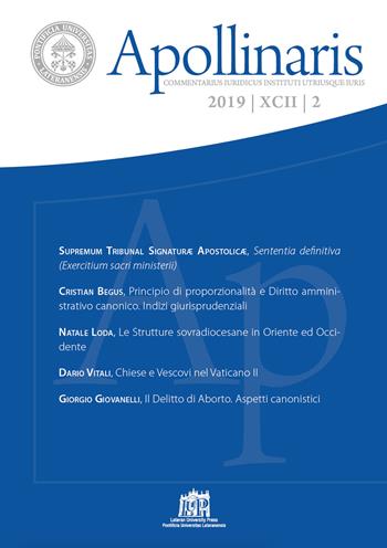 Apollinaris (2019). Vol. 2  - Libro Lateran University Press 2021 | Libraccio.it