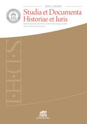 Studia et documenta historiae et iuris (2019). Vol. 85