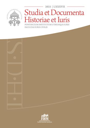 Studia et documenta historiae et iuris (2021). Vol. 87  - Libro Lateran University Press 2023 | Libraccio.it