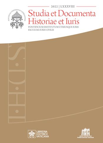 Studia et documenta historiae et iuris (2022). Vol. 88  - Libro Lateran University Press 2024 | Libraccio.it