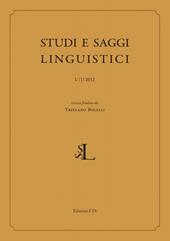 Studi e saggi linguistici (2012). Vol. 1
