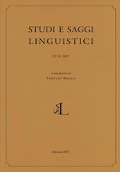 Studi e saggi linguistici (2017). Vol. 1