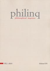 Philinq. Philosophical inquiries (2019). Vol. 1