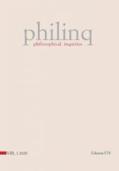 Philinq. Philosophical inquiries (2020). Vol. 1