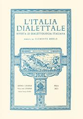 L'Italia dialettale. Rivista di dialettologia italiana (2021). Vol. 82