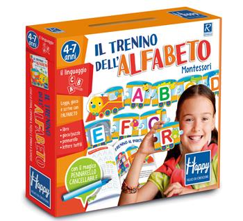 Il trenino dell'alfabeto Montessori. Happy. Ediz. illustrata. Con gadget - Gabriella Santini - Libro Raffaello 2018 | Libraccio.it