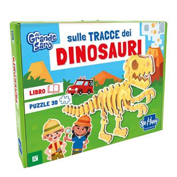 Sulle tracce dei dinosauri. Da grande sarò. Ediz. illustrata. Con puzzle 3D  - Libro Be Happy 2026 | Libraccio.it