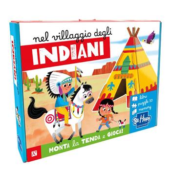 Nel villaggio degli indiani. Ediz. a colori. Con puzzle 3D  - Libro Be Happy 2026 | Libraccio.it
