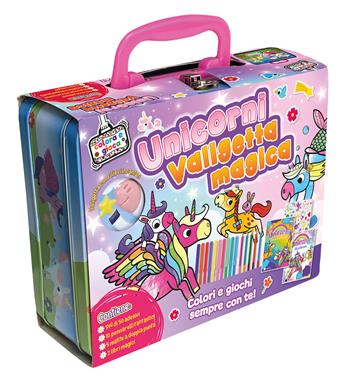 Unicorni. Valigetta magica. Ediz. a colori. Con 5 matite colorate. Con 10 pennarelli. Con Adesivi  - Libro EL 2026, Libri attivi | Libraccio.it
