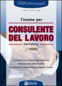 L' esame per consulente del lavoro - Barbara Cesarei, Giuseppe Pastore, Fiammetta Scarelli - Libro Alpha Test 2003, TestProfessionali | Libraccio.it