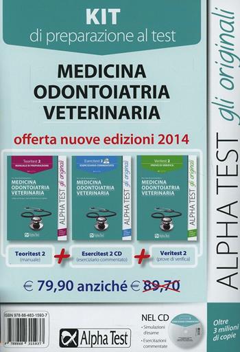 Medicina, odontoiatria, veterinaria. Kit di preparazione al test: Medicina, Odontoiatria, Veterinaria (Manuale, esercizi, prove di verifica)  - Libro Alpha Test 2013, TestUniversitari | Libraccio.it