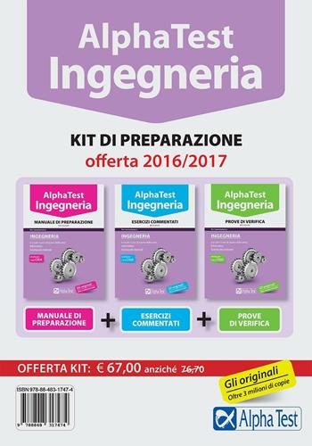Alpha Test. Ingegneria. Kit di preparazione. Manuale di preparazione-Esercizi commentati-Prove di verifica  - Libro Alpha Test 2015, TestUniversitari | Libraccio.it