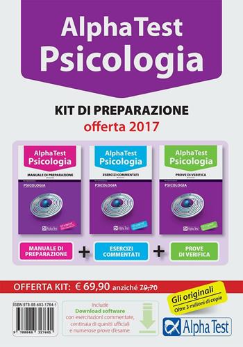 Alpha Test. Psicologia. Kit di preparazione: manuale di preparazione-Esercizi commentati-Prove di verifica. Con software di simulazione - Fausto Lanzoni, Doriana Rodino, Carlo Tabacchi - Libro Alpha Test 2015, TestUniversitari | Libraccio.it