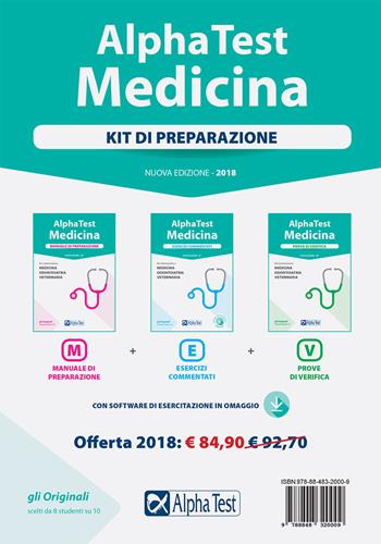 Alpha Test. Medicina. Kit di preparazione: Manuale di preparazione-Esercizi commentati-Prove di verifica. Con software di simulazione  - Libro Alpha Test 2017, TestUniversitari | Libraccio.it