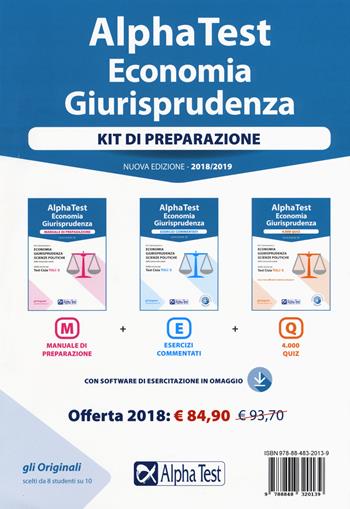 Alpha Test. Economia giurisprudenza. TOLC-E, TOLC-SU, TOLC-SPS. Kit di preparazione. Con Contenuto digitale per download e accesso online  - Libro Alpha Test 2018, TestUniversitari | Libraccio.it