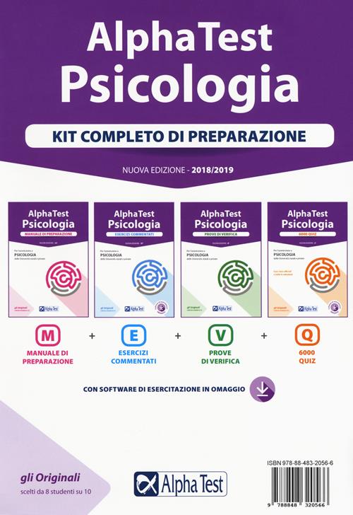 Alpha Test. Psicologia. Kit completo di preparazione: Manuale di  preparazione-Esercizi commentati-Prove di verifica-6000