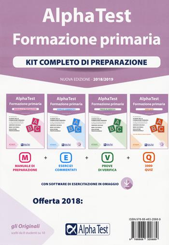 Alpha Test. Formazione primaria. Kit completo di preparazione. Nuova ediz. Con Contenuto digitale per download e accesso online - Fausto Lanzoni, Giuseppe Vottari, Massimo Drago - Libro Alpha Test 2018, TestUniversitari | Libraccio.it