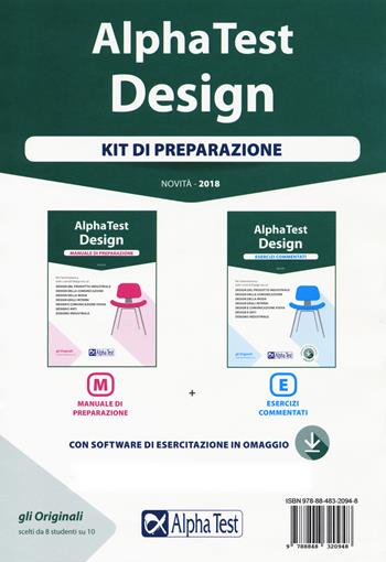 Alpha Test. Design. Kit di preparazione: Manuale di preparazione-Esercizi commentati. Con software di simulazione - Stefano Bertocchi, Fausto Lanzoni, Carlo Tabacchi - Libro Alpha Test 2018, TestUniversitari | Libraccio.it