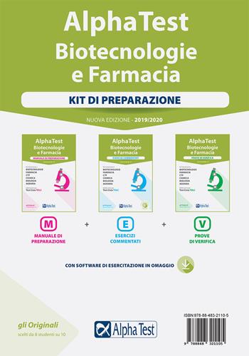 Alpha Test. Biotecnologie e farmacia. Kit di preparazione: Manuale di preparazione-Esercizi commentati-Prove di verifica. Con software di simulazione - Stefano Bertocchi, Doriana Rodino, Alberto Sironi - Libro Alpha Test 2018, TestUniversitari | Libraccio.it