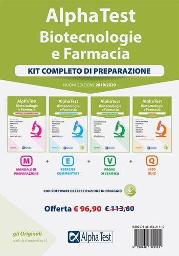 Alpha Test. Biotecnologie e farmacia. Kit completo di preparazione: Manuale di preparazione-Esercizi commentati-Prove di verifica-3200 quiz. Con software di simulazione  - Libro Alpha Test 2018, TestUniversitari | Libraccio.it