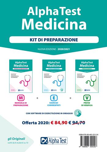 Alpha Test. Medicina. Kit di preparazione: Manuale di preparazione-Esercizi commentati-Prove di verifica. Nuova ediz. Con software di simulazione  - Libro Alpha Test 2019, TestUniversitari | Libraccio.it