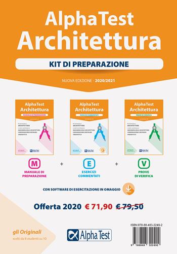 Alpha Test. Architettura. Kit di preparazione. Per l'ammissione ad Architettura e a tutti i corsi di laurea in Ingegneria edile-architettura, Conservazione e restauro, Urbanistica. Nuova ediz. Con sotware di simulazione - Stefano Bertocchi, Alberto Sironi, Carlo Tabacchi - Libro Alpha Test 2020, TestUniversitari | Libraccio.it