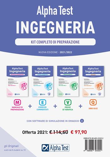 Alpha Test plus. Ingegneria. Kit completo di preparazione. Nuova ediz. Con software di simulazione  - Libro Alpha Test 2020, TestUniversitari | Libraccio.it