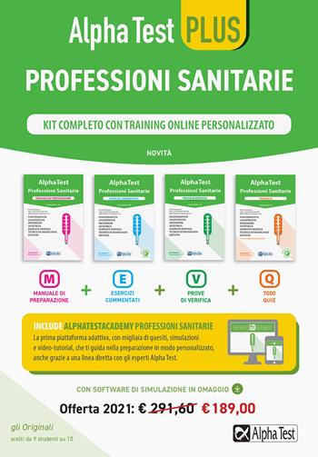 Alpha Test plus. Professioni sanitarie. Kit completo di preparazione con training online personalizzato. Con software di simulazione  - Libro Alpha Test 2020, TestUniversitari | Libraccio.it