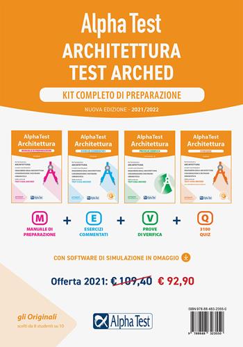 Alpha Test. Architettura. Kit completo di preparazione. Nuova ediz. Con software di simulazione  - Libro Alpha Test 2021, TestUniversitari | Libraccio.it