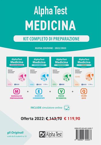 Alpha Test. Medicina. Kit completo di preparazione. Nuova ediz. Con software di simulazione  - Libro Alpha Test 2021, TestUniversitari | Libraccio.it