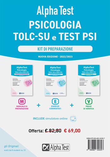 Alpha Test. Psicologia. TOLC-SU. Kit di preparazione. Con software di simulazione - Giuseppe Vottari, Massimiliano Bianchini, Fausto Lanzoni - Libro Alpha Test 2021, TestUniversitari | Libraccio.it