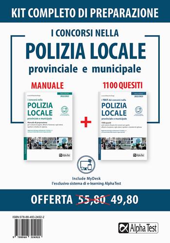 I concorsi nella polizia locale, provinciale e municipale. Kit completo di preparazione. per accesso online  - Libro Alpha Test 2022, TestProfessionali | Libraccio.it