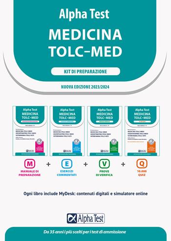 Alpha Test. Medicina TOLC-MED. Kit di preparazione 2023-2024. Con estensioni online  - Libro Alpha Test 2022, TestUniversitari | Libraccio.it