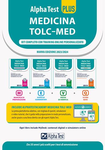Alpha Test plus Medicina TOLC-MED. Kit completo di preparazione con training on line. Con espansioni online  - Libro Alpha Test 2022, TestUniversitari | Libraccio.it