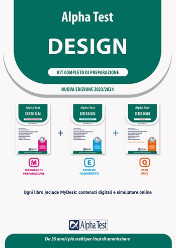 Alpha Test. Design. Kit completo di preparazione. Con MyDesk - Stefano Bertocchi, Giuseppe Vottari, Fausto Lanzoni - Libro Alpha Test 2022, TestUniversitari | Libraccio.it