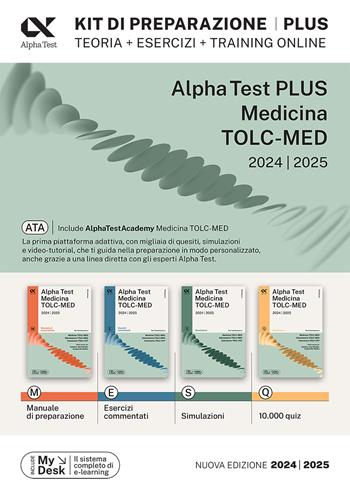 Alpha Test. Medicina. TOLC-MED. Kit di preparazione Plus. Teoria + esercizi + training online. Con AlphaTestAcademy. Con MyDesk  - Libro Alpha Test 2023, TestUniversitari | Libraccio.it